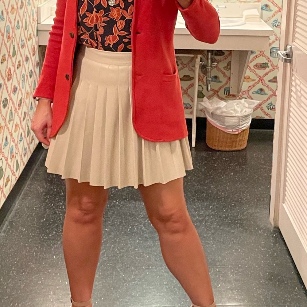 Lulu’s Pleated Vegan Leather Mini Skirt